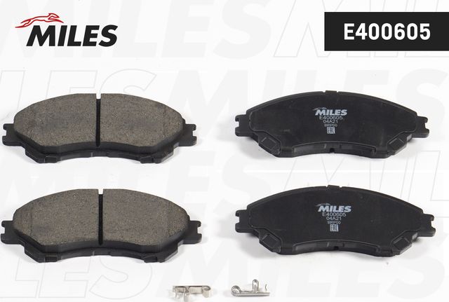 Тормозные колодки Miles (Low-Metallic) передние для Suzuki Vitara II 2015-2026. Артикул E400605