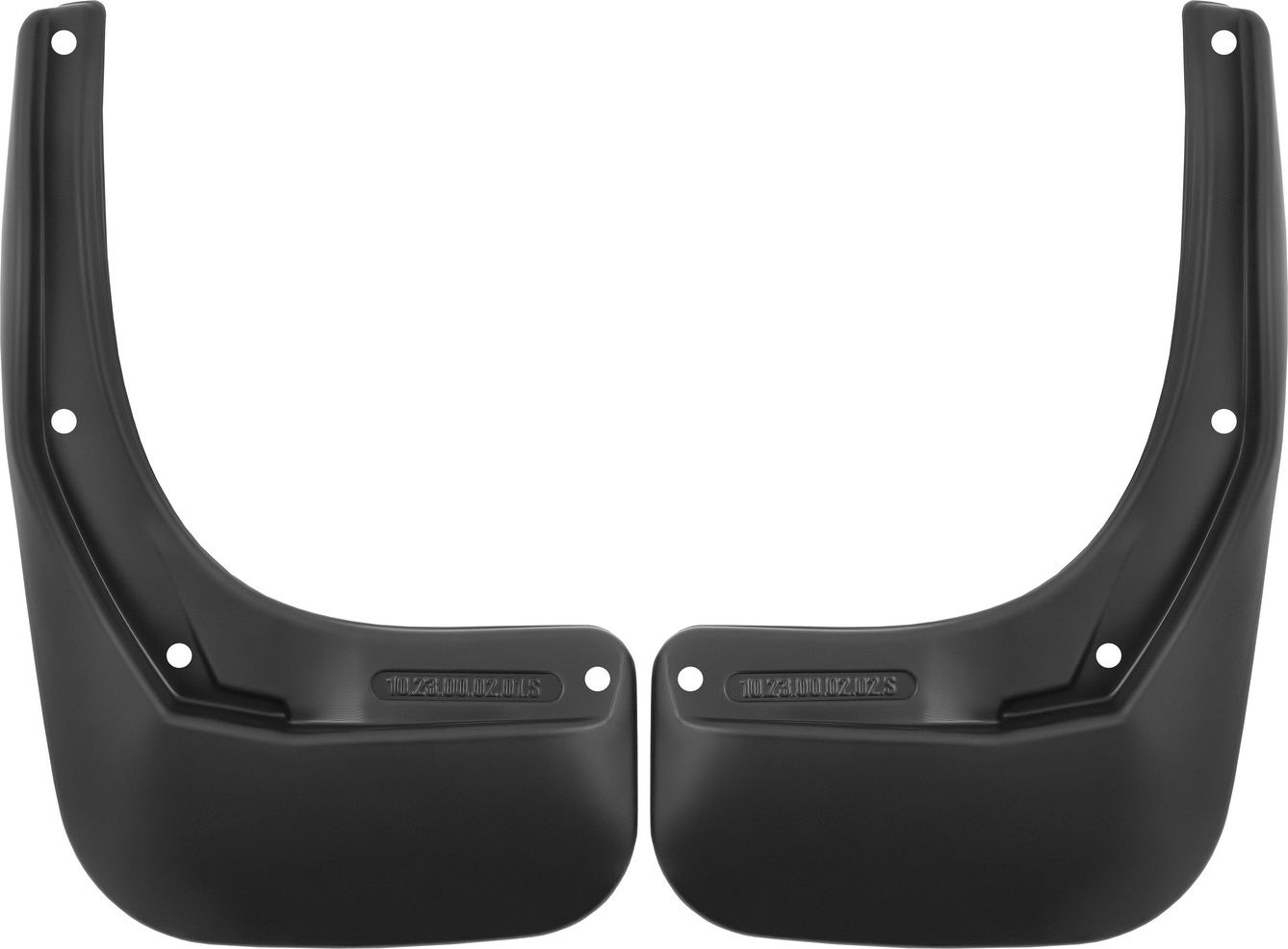 Брызговики Frosch (в пакете) задняя пара для Citroen C4L седан 2013-2026. Артикул NLF.10.23.E10