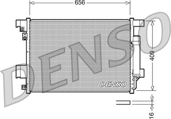 Радиатор кондиционера (конденсатор) Denso. Артикул DCN21001