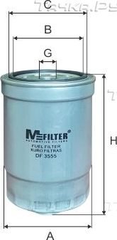 Топливный фильтр MFilter для Hyundai i30 I 2007-2012. Артикул DF 3555