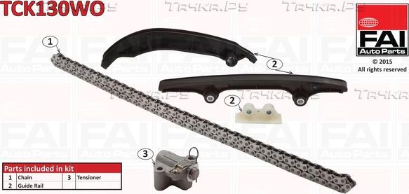 Цепь ГРМ FAI AutoParts верхний для Citroen Jumper II 2006-2026. Артикул TCK130WO