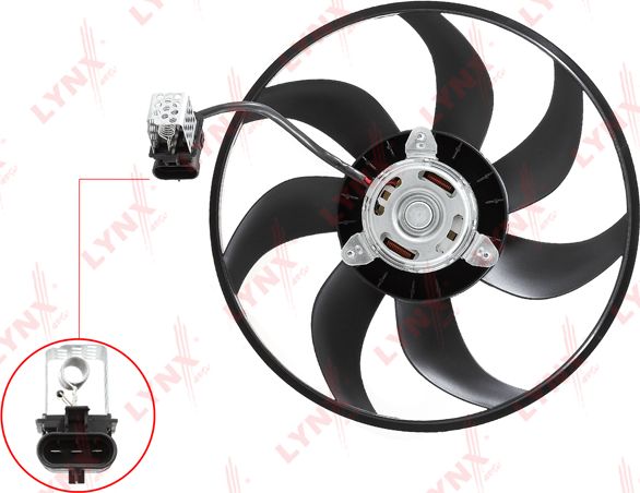 Вентилятор радиатора двигателя LYNXauto. Артикул RF-1182