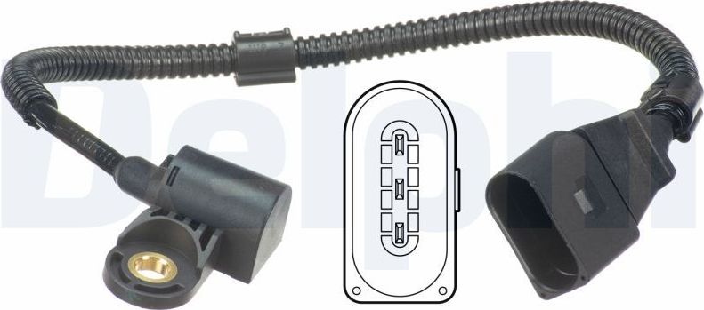 Датчик положения распредвала Delphi для Audi Q5 I (8R) 2008-2017. Артикул SS11217