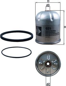 Масляный фильтр Mahle. Артикул OZ 5D
