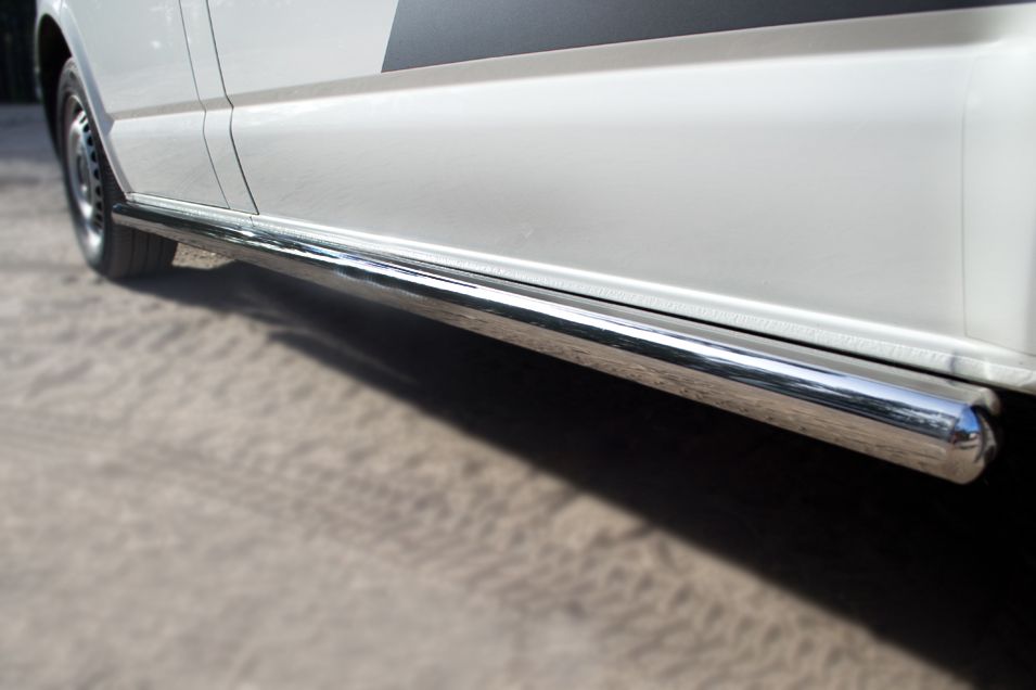 Защита порогов RusStal труба d63 (вариант 3) (левый) для Volkswagen Transporter T5 kasten 2003-2009. Артикул VTRZ-0006033