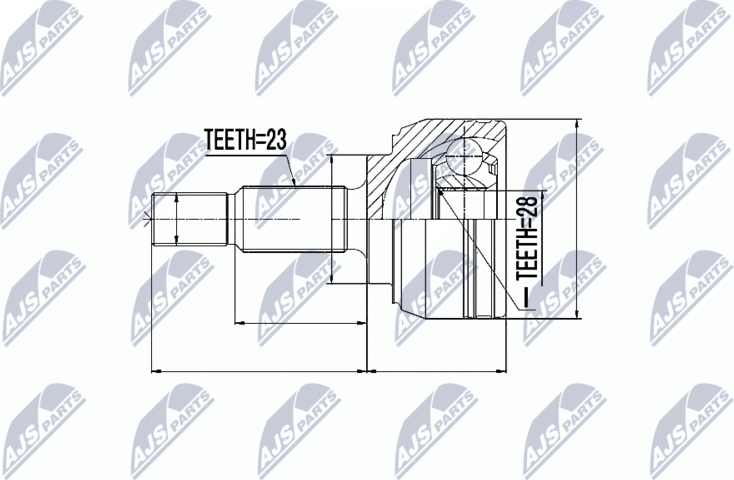 Шрус внутренний (граната) NTY. Артикул NPZ-RE-028