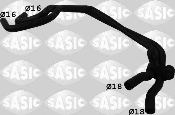 Патрубок радиатора (системы охлаждения) Sasic для Renault Master II 1998-2001. Артикул 3404072