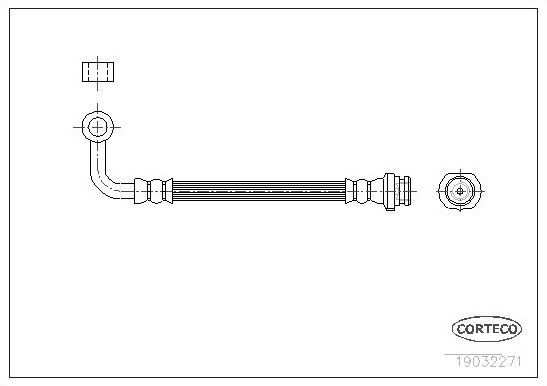 Тормозной шланг Corteco. Артикул 19032271