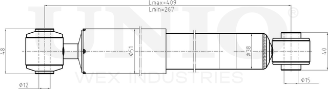 Амортизатор подвески (Unio). Артикул SAB-10460