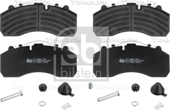 Тормозные колодки Febi Bilstein передние/задние для Scania 4 1995-2010. Артикул 16665