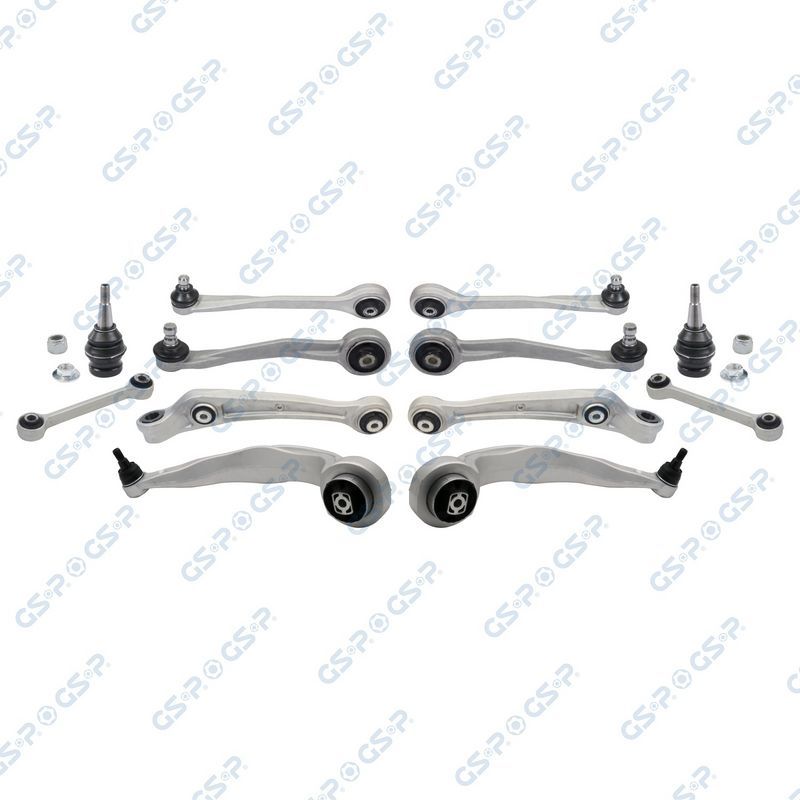 Комплект подвески AUDI A4 ALLROAD 07-16 пер. (8рыч.+2шар.+2тяг.стаб.) GSP. Артикул S990027SK