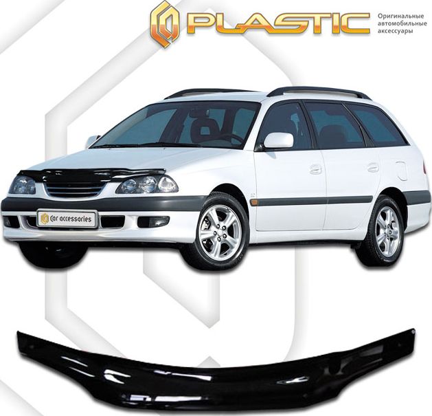 Дефлектор СА Пластик для капота (Classic черный) Toyota Avensis 1998-2001. Артикул 2010010100254