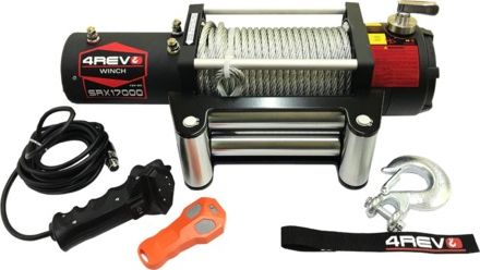 Лебёдка электрическая 12V 4Revo SRX 17000 lbs (Стальной трос). Артикул 4R-W173A-12