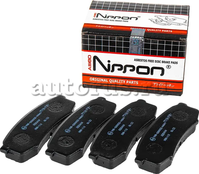 Колодки тормозные дисковые задние Toyota Land Cruiser 1992-2004, Prado 1996- Le (Allied Nippon). Артикул ADB0404