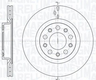 Тормозной диск Magneti Marelli. Артикул 361302040448