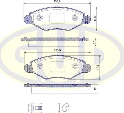 Тормозные колодки G.U.D.. Артикул GBP064320