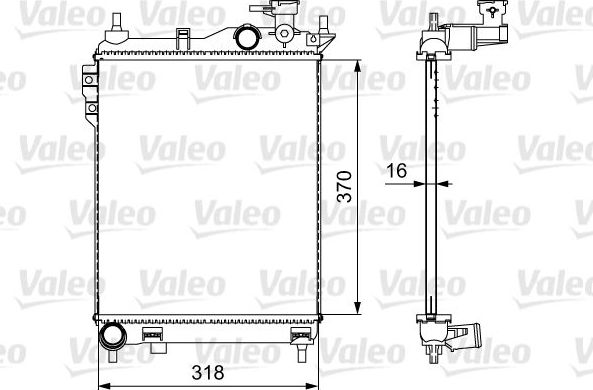 Радиатор охлаждения двигателя Valeo (алюминий). Артикул 734910
