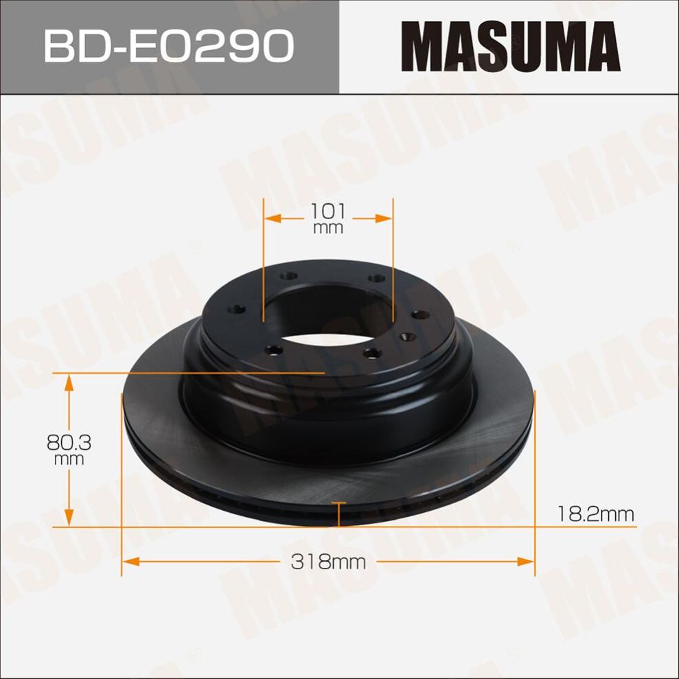 Диск тормозной MASUMA, Masuma. Артикул BDE0290