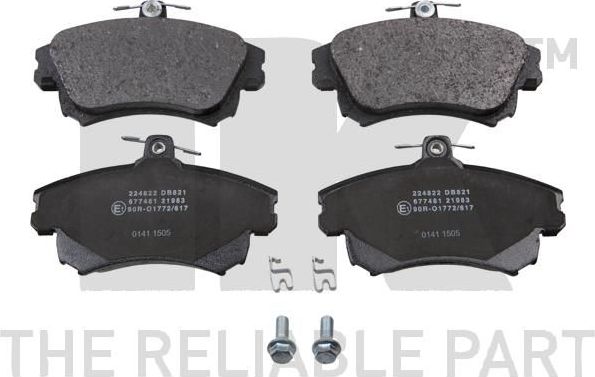 Тормозные колодки NK передние для Smart Forfour I (W454) 2005-2006. Артикул 224822