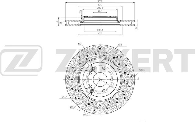 Тормозной диск Zekkert. Артикул BS-6856