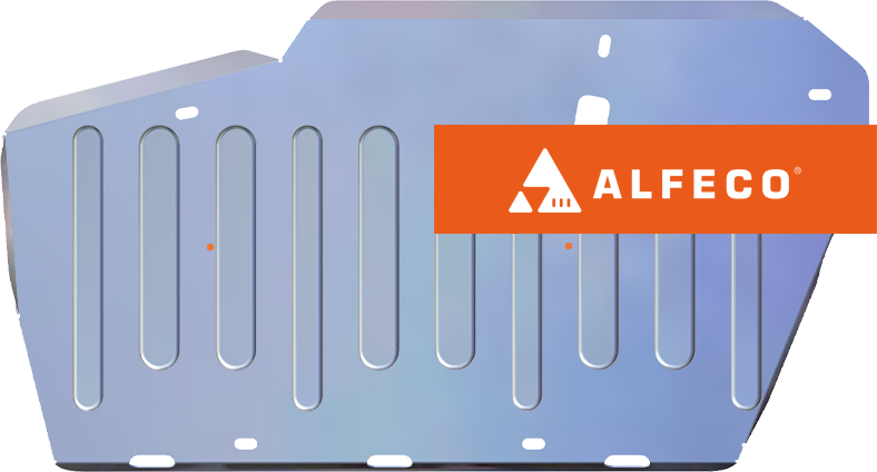 Защита алюминиевая Alfeco (4 мм) для топливных баков MG 6 2020-2026. Артикул ALF.69.04 AL4