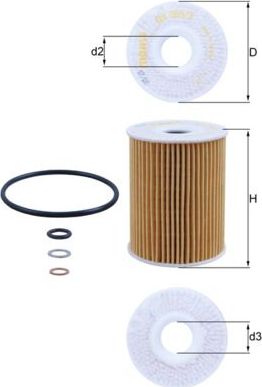 Масляный фильтр Mahle-Knecht. Артикул OX 355/3D