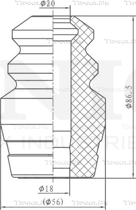 Отбойник амортизатора (Unio). Артикул DUC-40021