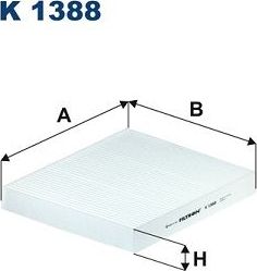 Салонный фильтр Filtron. Артикул K 1388