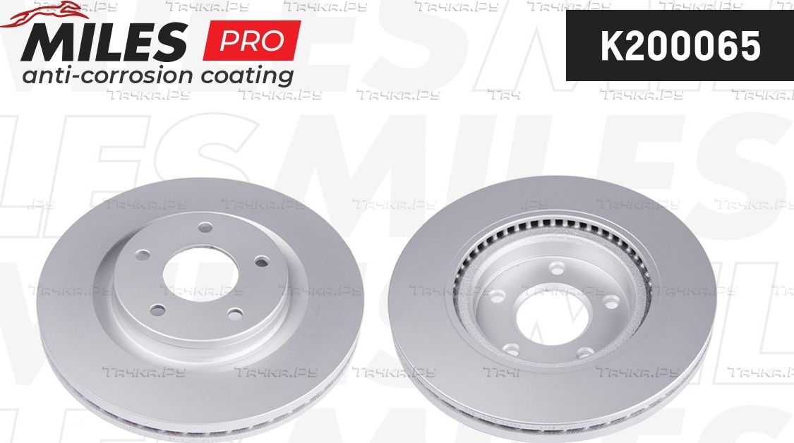 Тормозной диск Miles передний для Nissan X-Trail T31 2007-2013. Артикул K200065