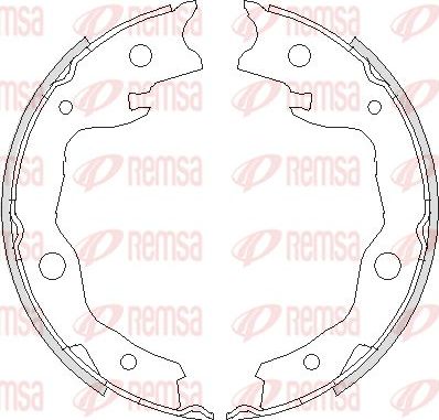 Тормозные колодки (стояночная тормозная система) Remsa задние для Renault Koleos I 2008-2016. Артикул 4752.00