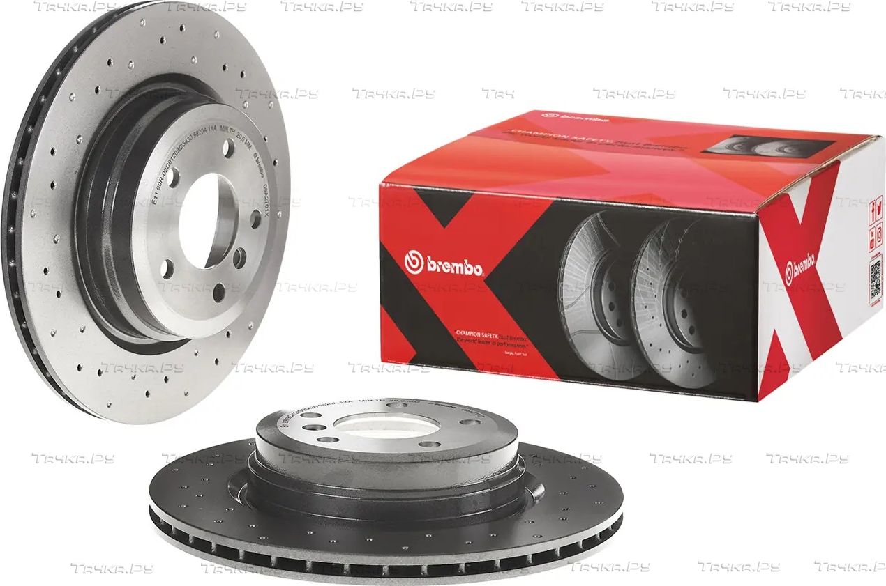 Тормозной диск Brembo XTRA задний для BMW X1 I (E84) 2009-2011. Артикул 09.A270.1X