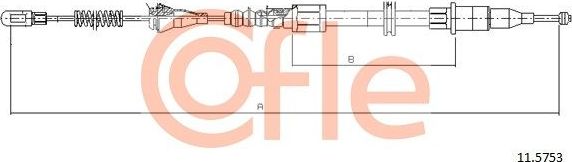 Трос ручника (тросик ручного тормоза) Cofle. Артикул 92.11.5753