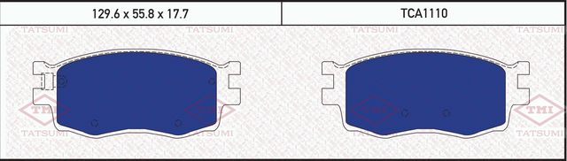 Колодки тормозные HYUNDAI/KIA ACCENT/I20/RIO 05- передн. (Tatsumi). Артикул TCA1110