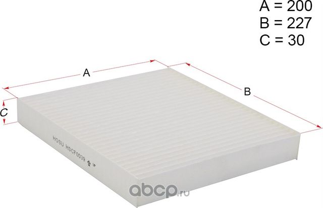 Фильтр салона NISSAN PATROL 10-/AD/WIGROAD Y11 99-05/INFINITI M35/45 04-10/FX 35 (Hosu). Артикул HSCF0039