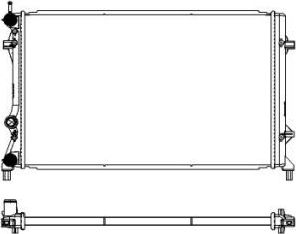 Радиатор охлаждения двигателя Sakura для Volkswagen New Beetle II (A5) 2011-2019. Артикул 3471-1003