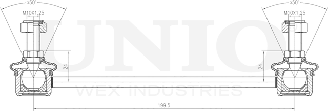 Тяга/стойка стабилизатора (Unio). Артикул SSP-50251