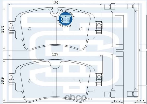 Колодки тормозные задние, Ceramic (Starke). Артикул 173538