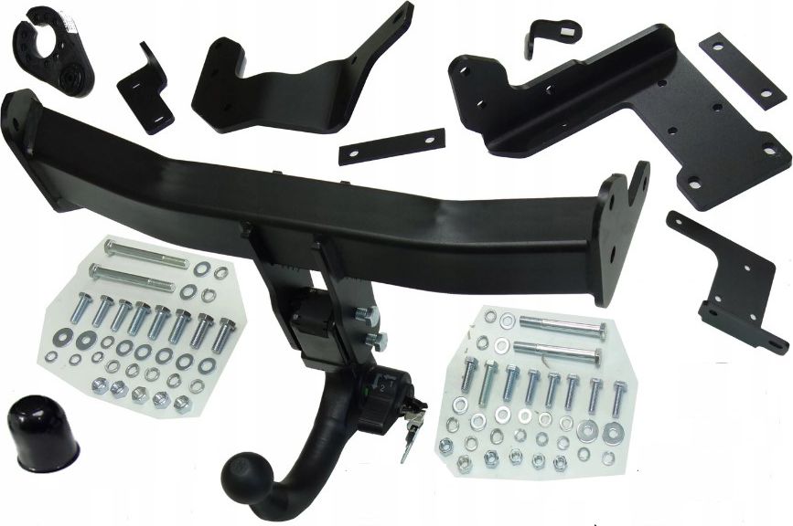 Фаркоп Steinhof для Hyundai Santa Fe IV до рестайлинга 2018-2020. Быстросъемный крюк. Артикул H-277