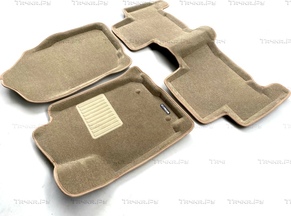 Коврики текстильные Euromat 3D Business для салона Toyota RAV4 III короткая база 2006-2013 БЕЖЕВЫЕ. Артикул EMC3D-005126T