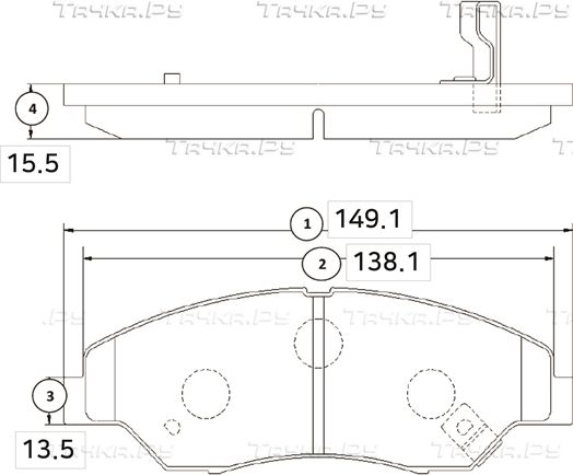 Тормозные колодки CTR. Артикул GK0522
