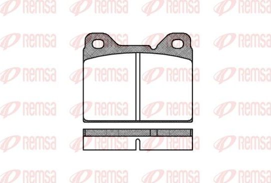 Тормозные колодки Remsa передние для Volvo 140 Series 1968-1974. Артикул 0081.00