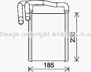 Радиатор отопителя (печки) AVA. Артикул KA6289