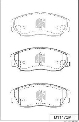 Тормозные колодки MK Kashiyama передние для Hyundai Terracan I 2001-2006. Артикул D11173MH
