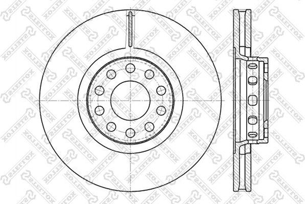 Тормозной диск Stellox передний для Audi S6 III (C6) 2006-2011. Артикул 6020-4780V-SX