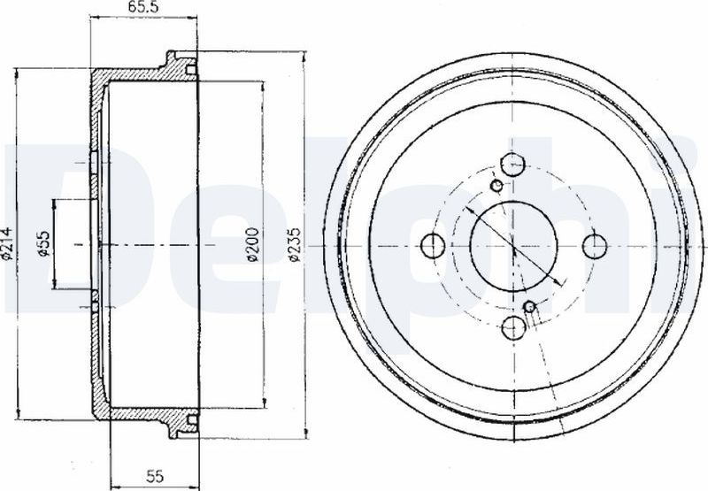Тормозной барабан Delphi. Артикул BF278