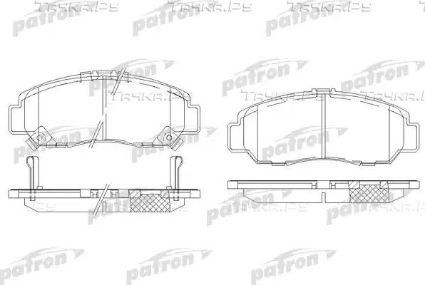 Тормозные колодки Patron передние для Honda FR-V 2004-2009. Артикул PBP1669