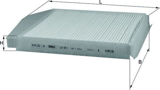 Салонный фильтр Mahle. Артикул LA 54/1
