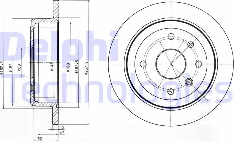 Тормозной диск Delphi. Артикул BG4194