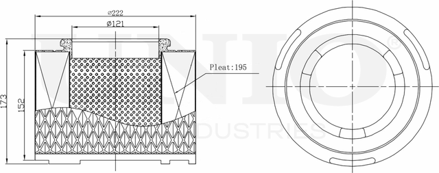 Фильтр воздушный (Unio). Артикул FLT-10017