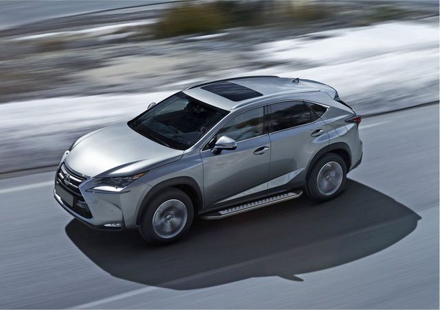 Пороги алюминиевые Rival Bmw-Style овал для Lexus NX 2014-2017. Артикул B173AL.3202.1